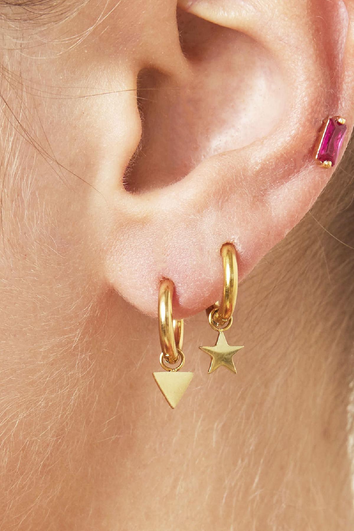 Boucles d'oreilles Star Argenté Acier inoxydable Image2